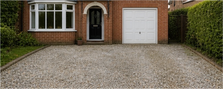Driveway & frontage — before