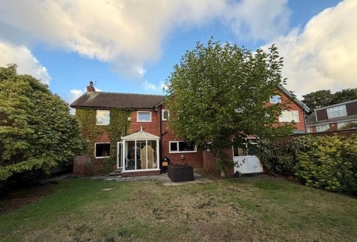 The rear of the property with the existing conservatory