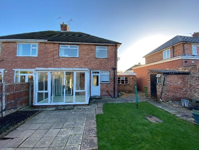 The rear of the property before the extension