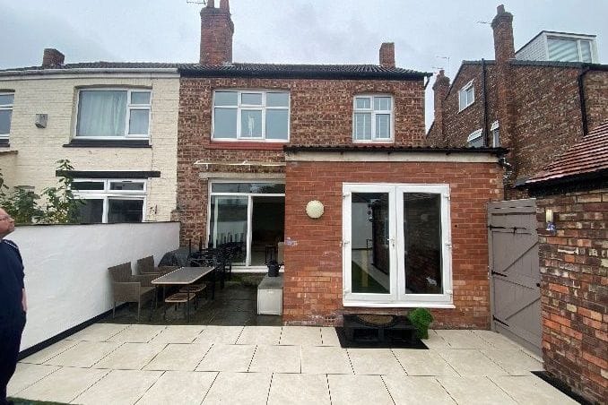 The rear of the property before the extension