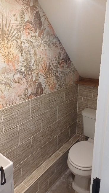 The finished ground-floor WC