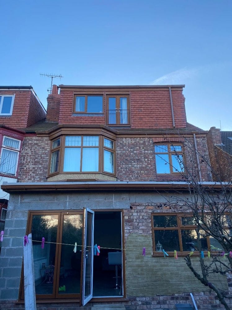 Rear of a house with a completed loft conversion
