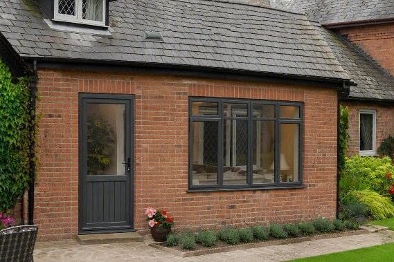 The plain rear elevation before the extension
