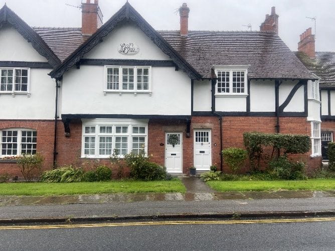 The front of the listed Port Sunlight property