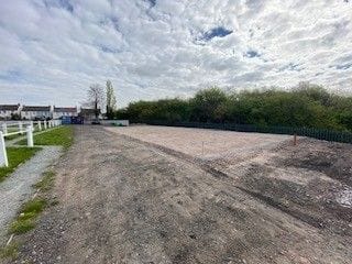 The area of open hardstanding before the function room was built