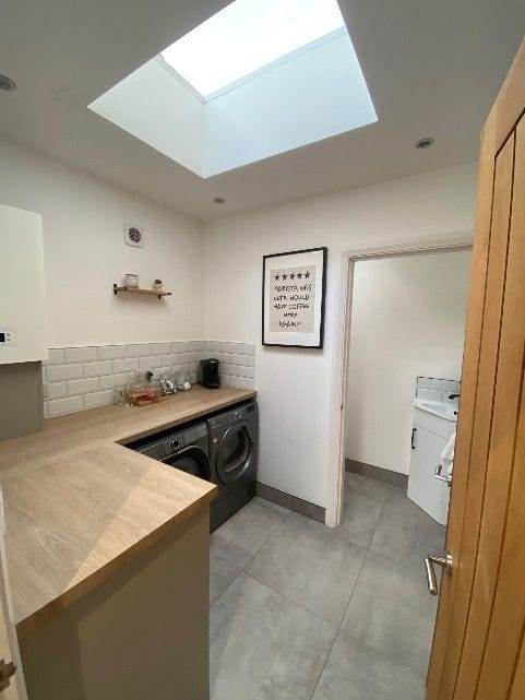 The finished utility room