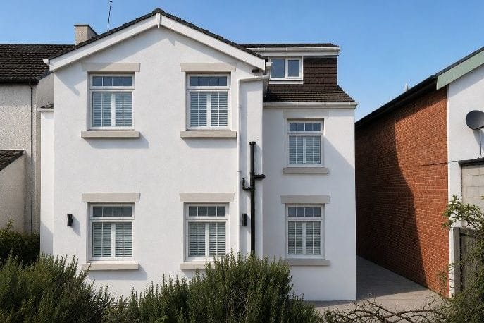 The two existing properties before being connected and extended