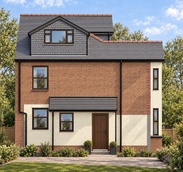 Design visualisation of the proposed dormer loft conversion from the side